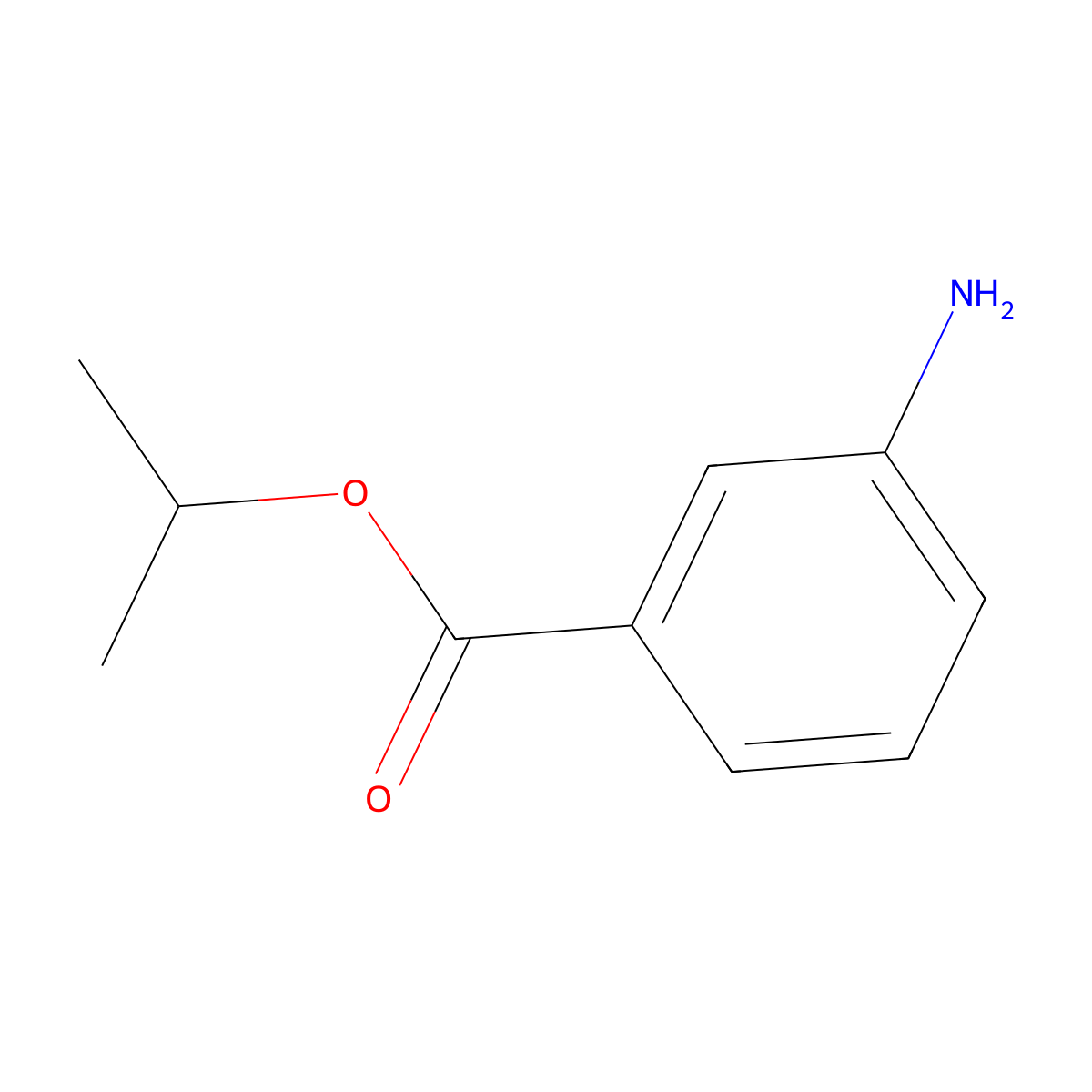Isopropyl 3-aminobenzoate molecular structure, CAS 35005-25-5
