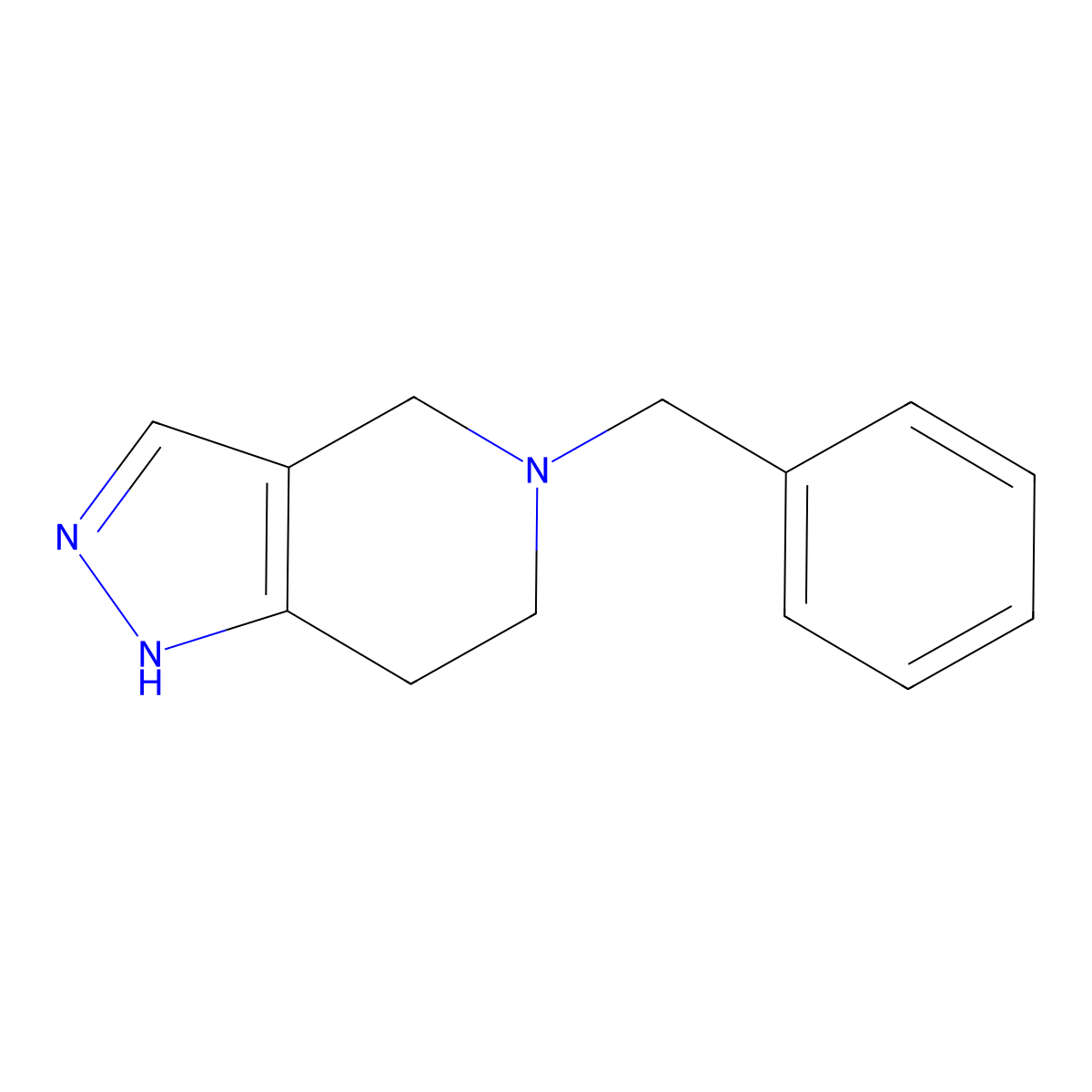 5-Benzyl-4,5,6,7-tetrahydro-1H-pyrazolo[4,3-c]pyridine molecular structure, CAS 35005-71-1