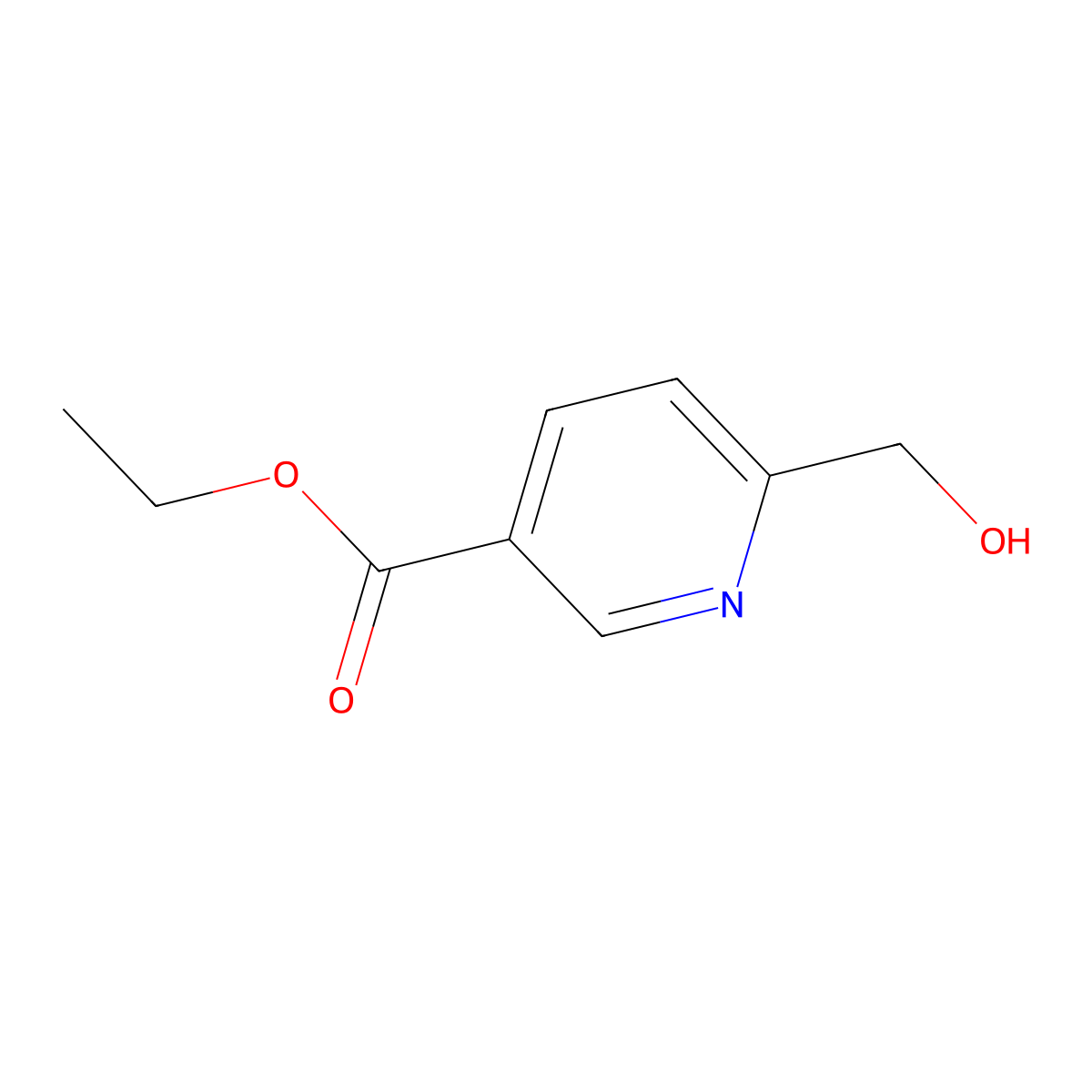 Ethyl 6-(hydroxymethyl)pyridine-3-carboxylate molecular structure, CAS 35005-81-3