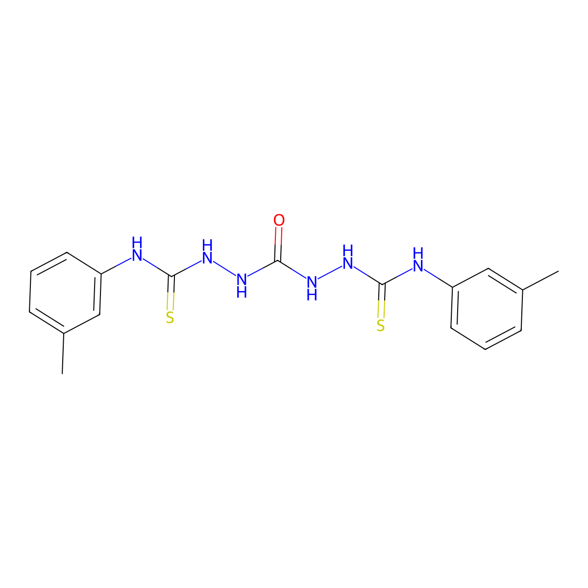 Carbonic dihydrazide, 2,2'-bis(((3-methylphenyl)amino)thioxomethyl)- molecular structure, CAS 35008-52-7