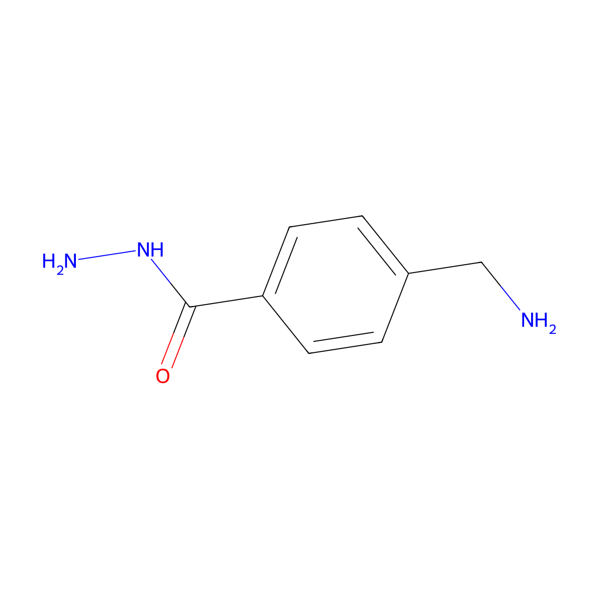 4-(Aminomethyl)benzohydrazide molecular structure, CAS 35008-93-6