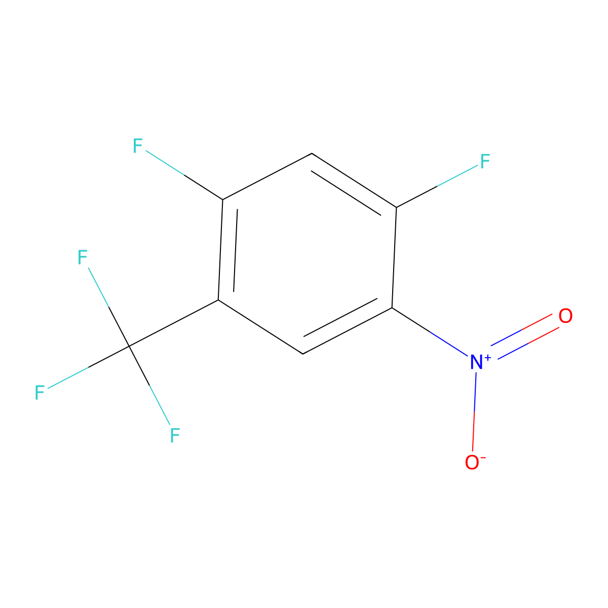 1,5-Difluoro-2-nitro-4-(trifluoromethyl)benzene molecular structure, CAS 35010-29-8