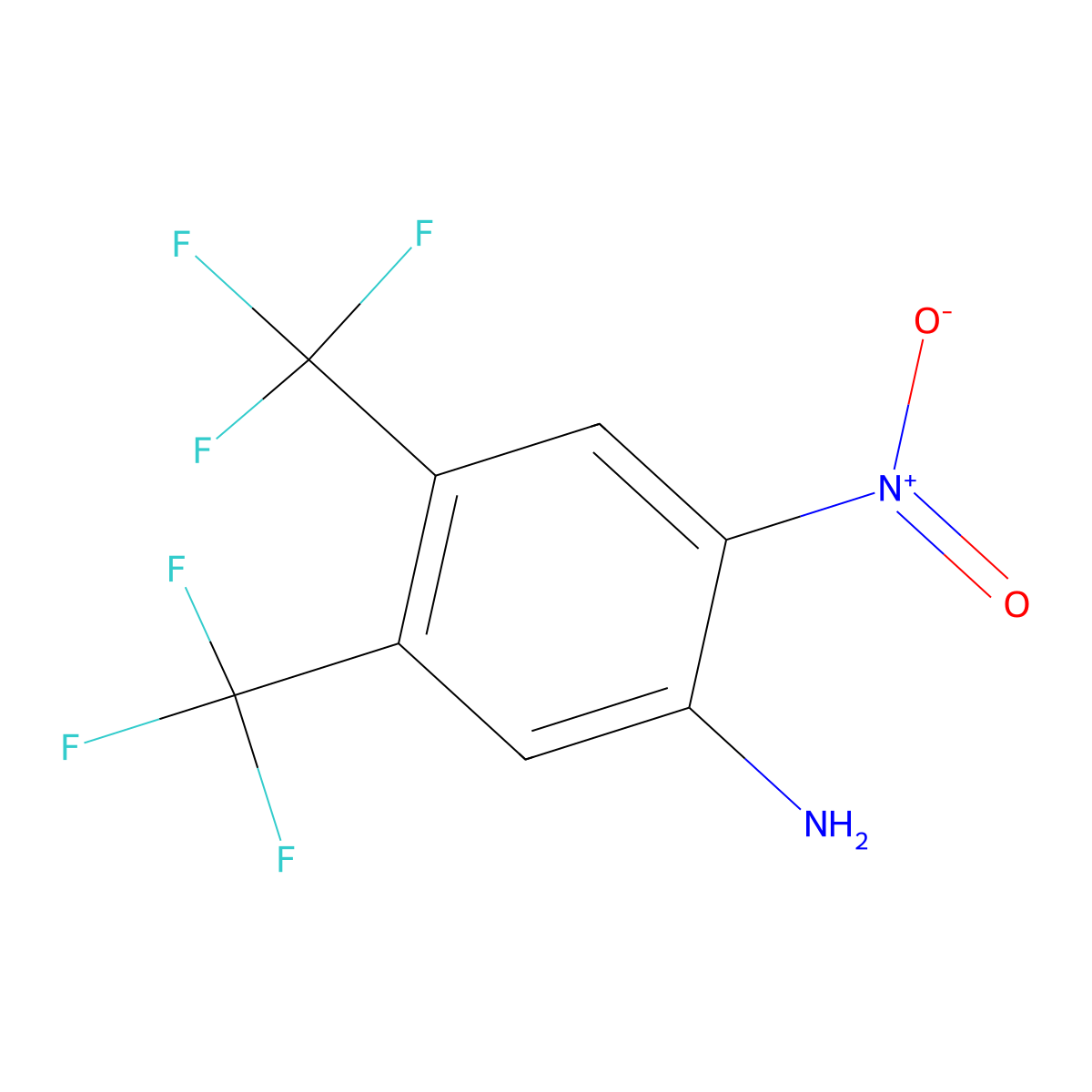 2-Nitro-4,5-bis(trifluoromethyl)aniline molecular structure, CAS 35010-32-3