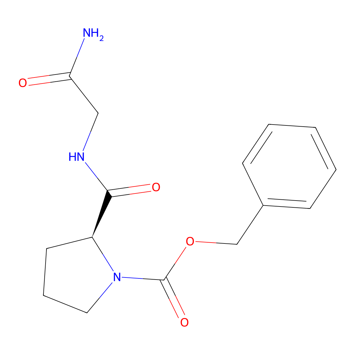Z-Pro-Gly-NH2 molecular structure, CAS 35010-96-9