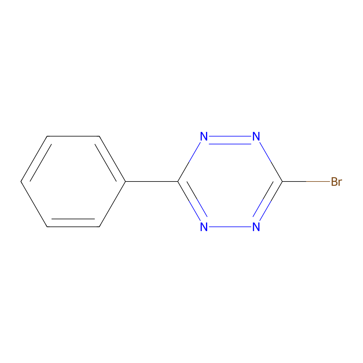 3-Bromo-6-phenyl-1,2,4,5-tetrazine molecular structure, CAS 35011-53-1