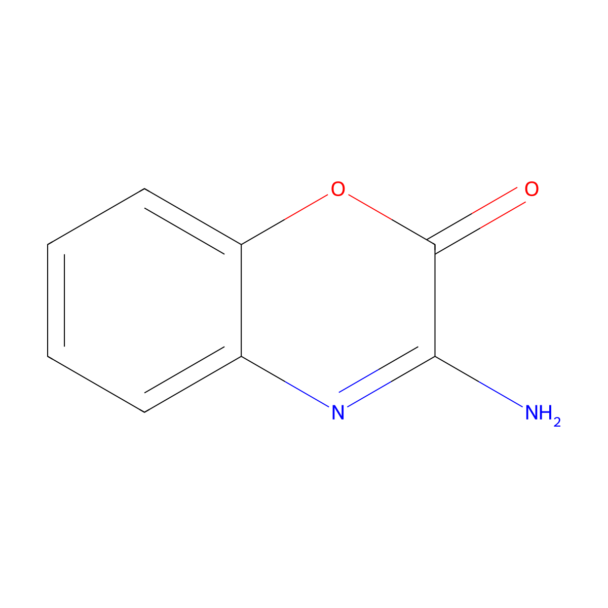 3-Amino-2H-1,4-benzoxazin-2-one molecular structure, CAS 35015-91-9