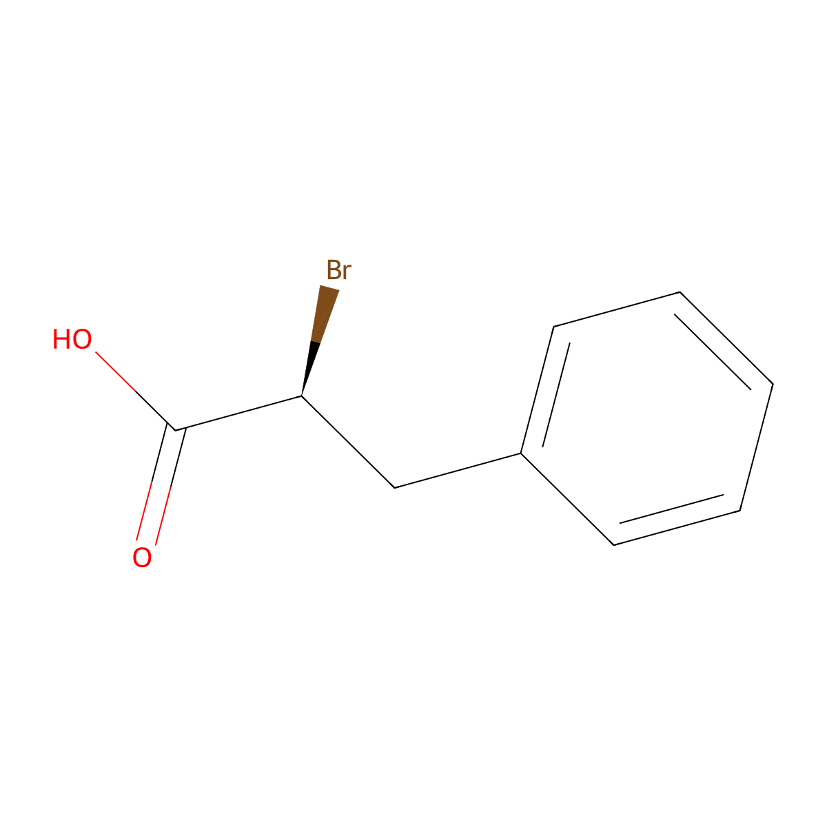 (2S)-2-bromo-3-phenylpropanoic acid molecular structure, CAS 35016-63-8