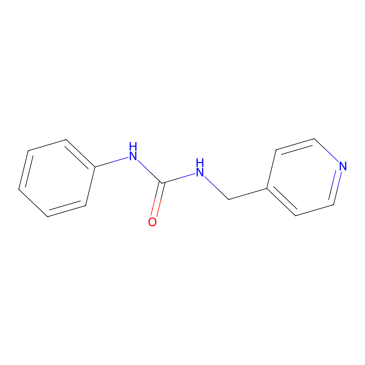 1-Phenyl-3-(pyridin-4-ylmethyl)urea molecular structure, CAS 35017-43-7