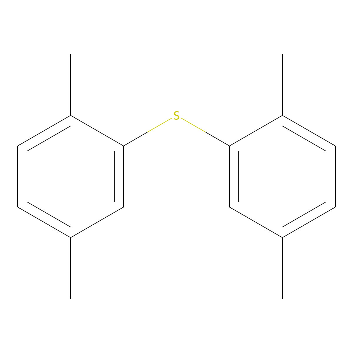 1,1'-Sulfanediylbis(2,5-dimethylbenzene) molecular structure, CAS 35019-02-4