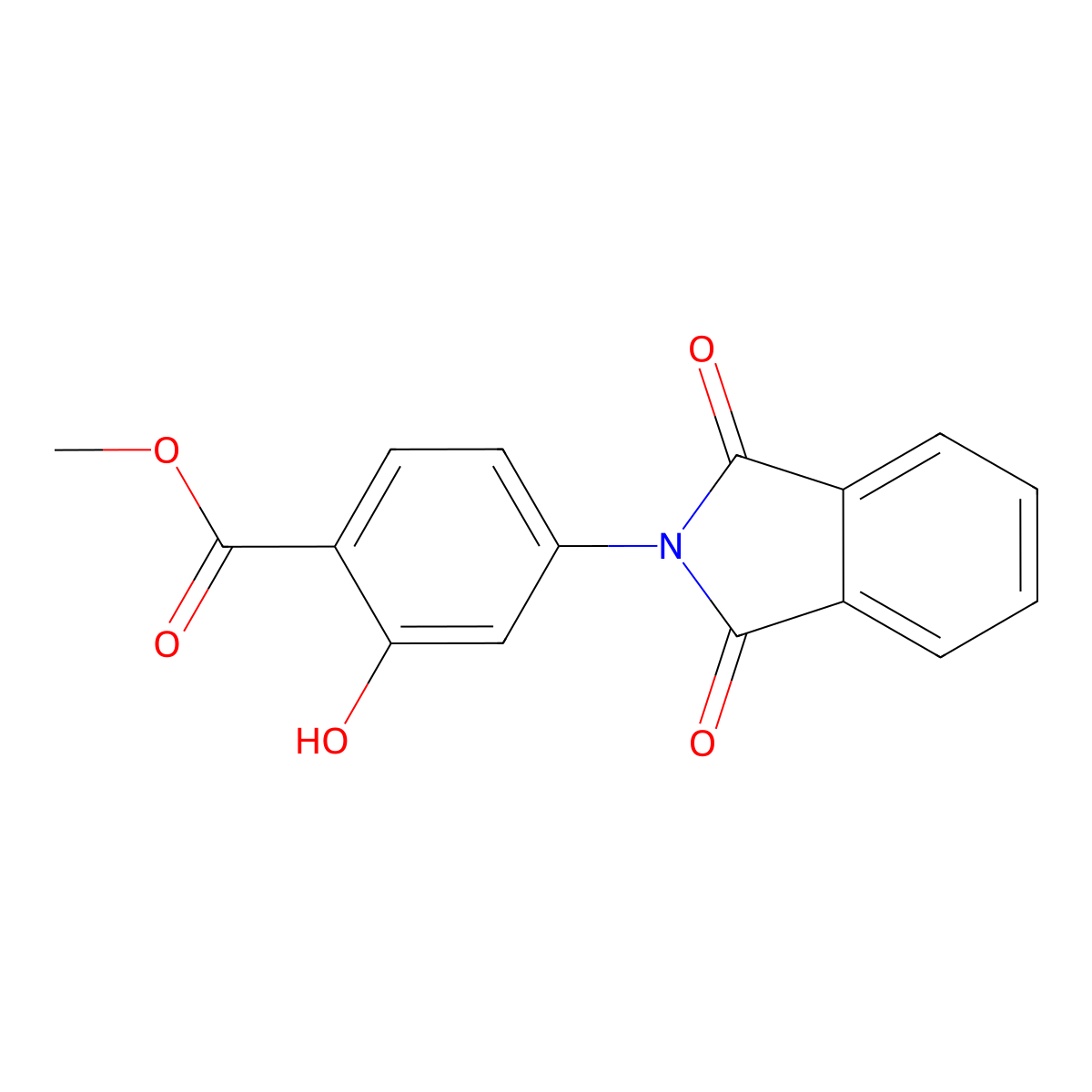methyl 4-(1,3-dioxo-1,3-dihydro-2H-isoindol-2-yl)-2-hydroxybenzoate molecular structure, CAS 35019-69-3