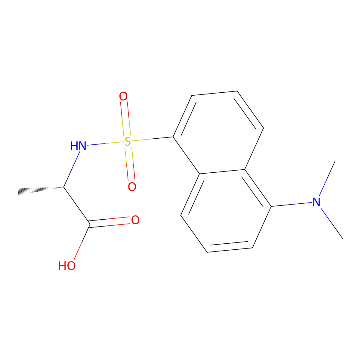 Dansyl-L-alanine Piperidinium Salt molecular structure, CAS 35021-10-4