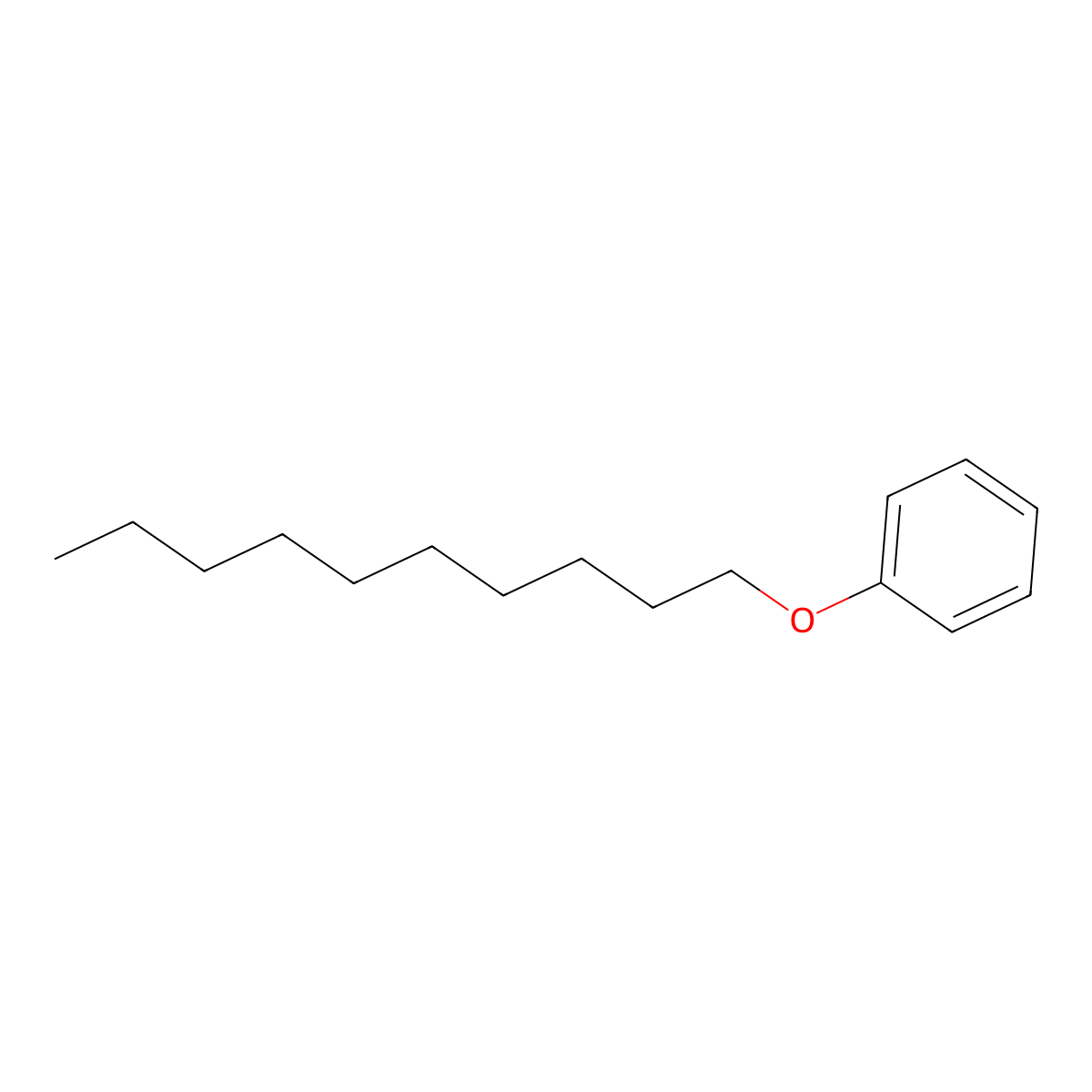 Decyloxybenzene molecular structure, CAS 35021-67-1