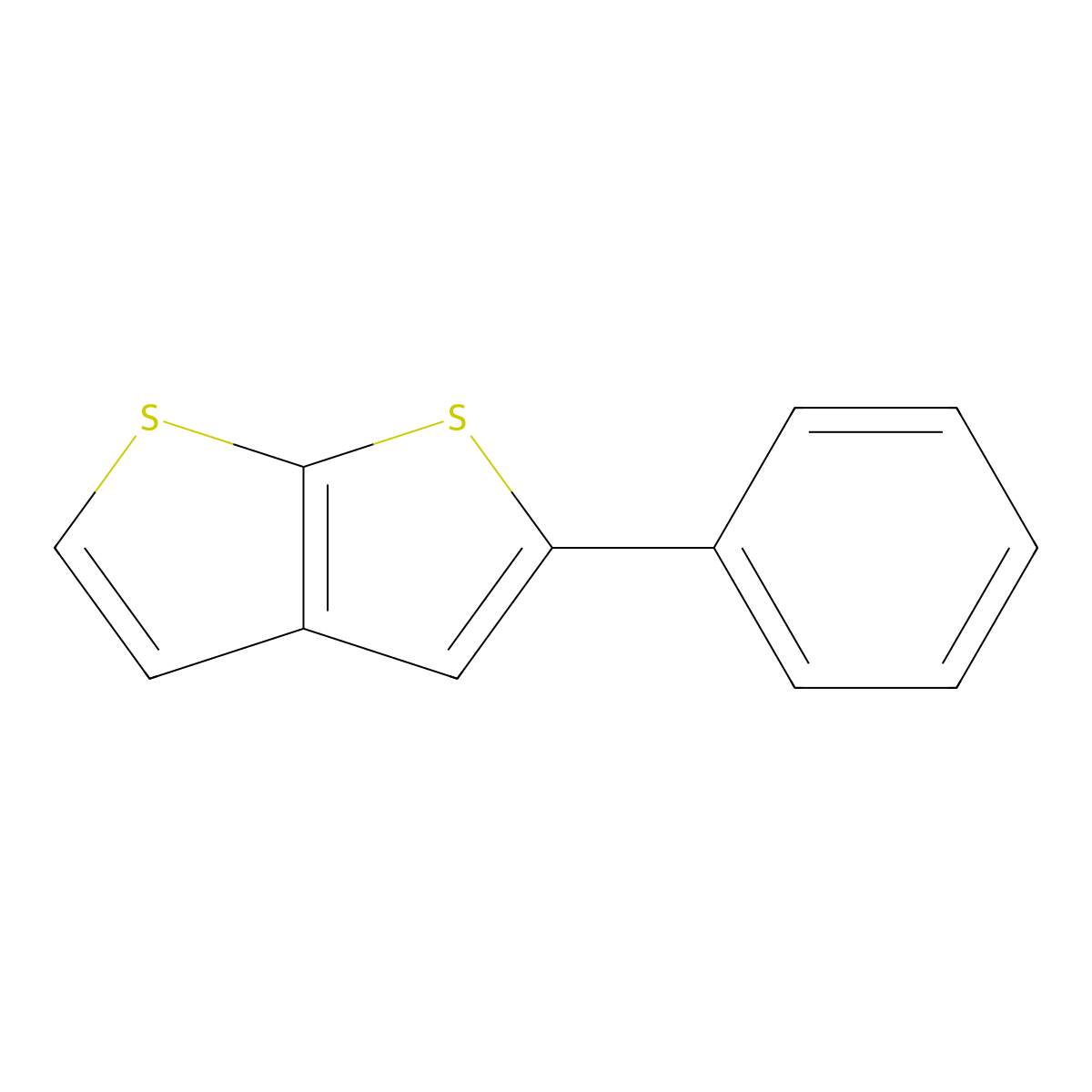 Thieno[2,3-b]thiophene, 2-phenyl- molecular structure, CAS 35022-10-7
