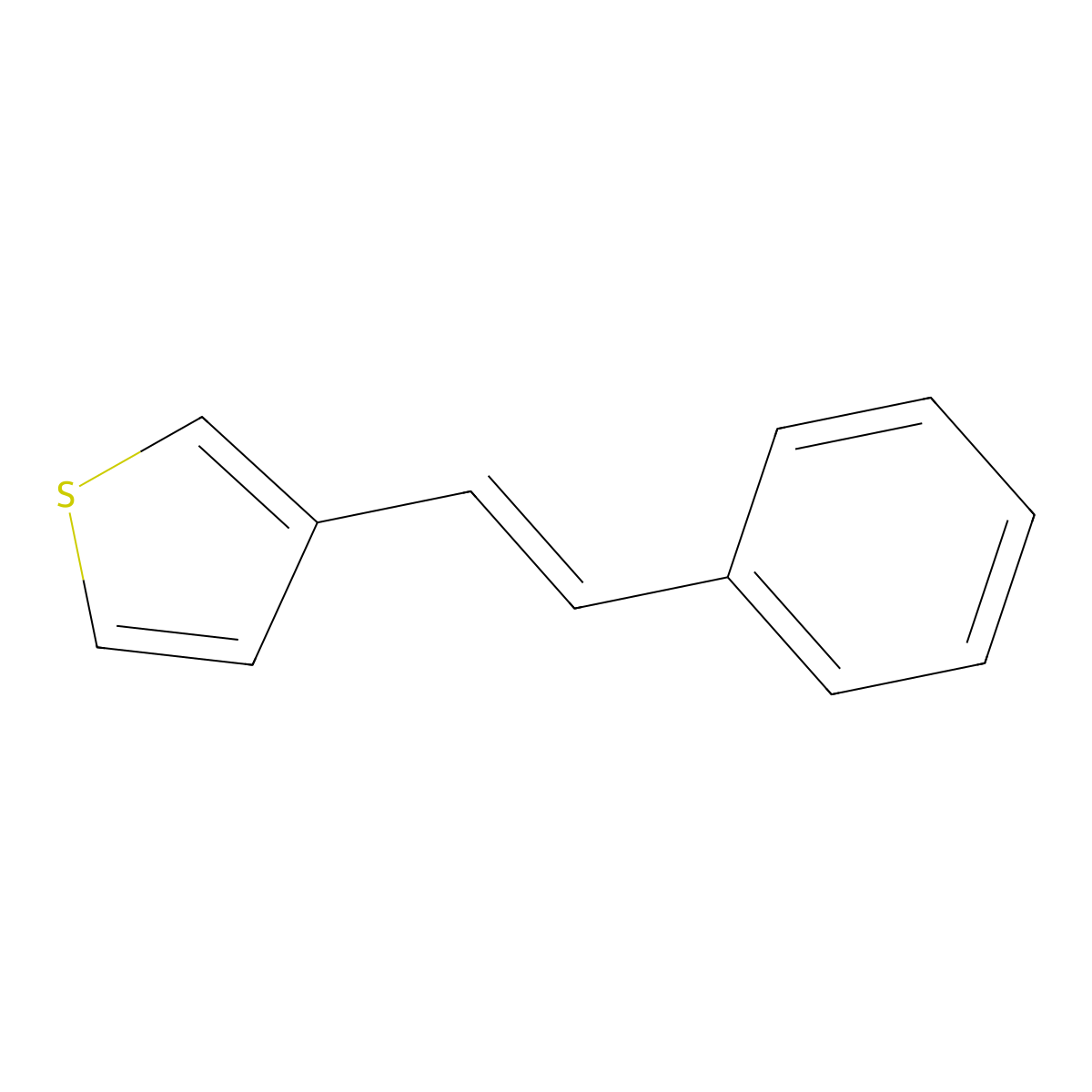 3-Styrylthiophene molecular structure, CAS 35022-11-8