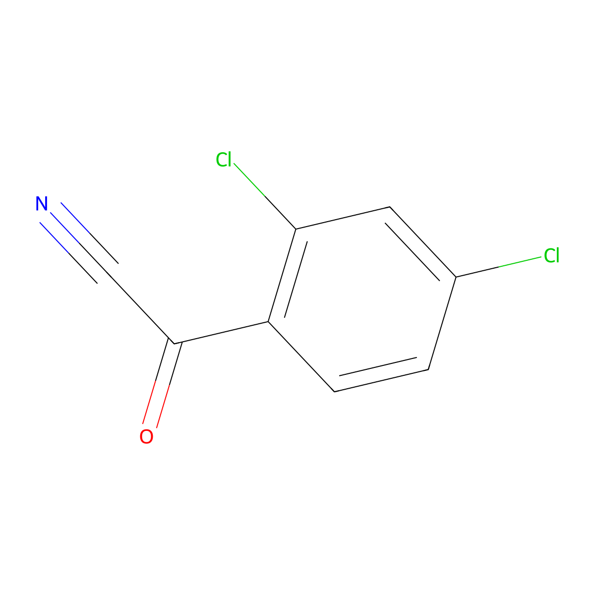 2,4-Dichlorobenzoyl Cyanide molecular structure, CAS 35022-43-6