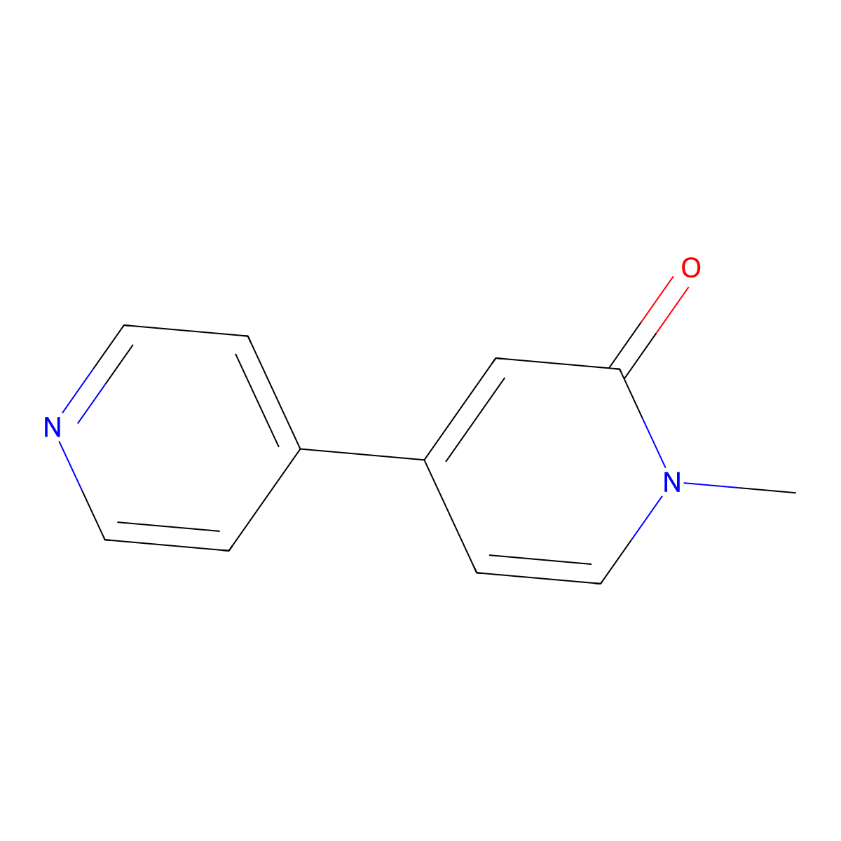 1-Methyl-4-(4-pyridyl)-2-pyridone molecular structure, CAS 35022-70-9