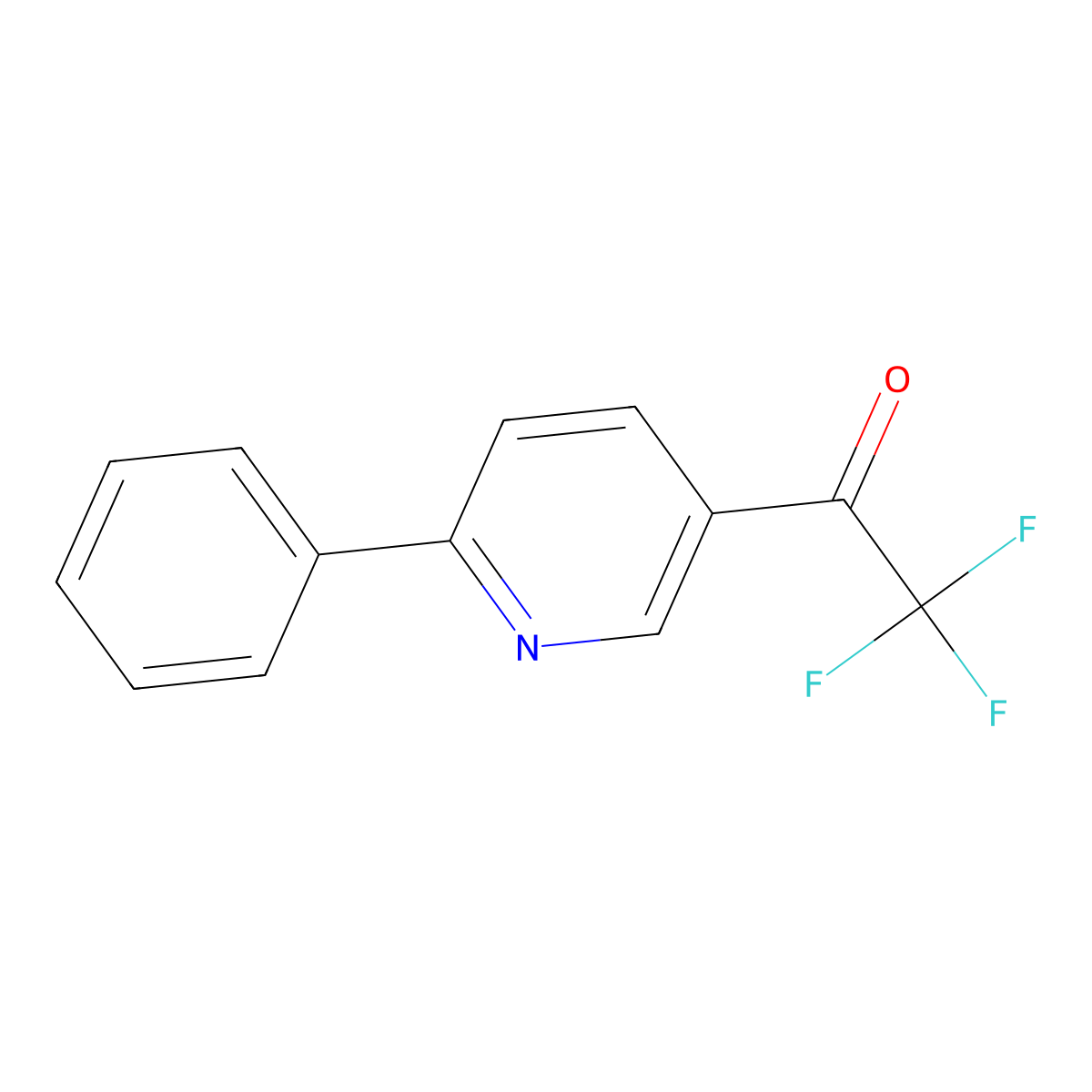 2,2,2-Trifluoro-1-(6-phenylpyridin-3-yl)ethanone molecular structure, CAS 35022-82-3