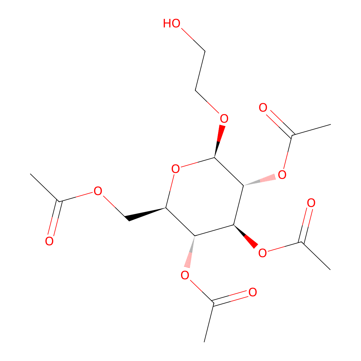 (2R,3R,4S,5R,6R)-2-(Acetoxymethyl)-6-(2-hydroxyethoxy)tetrahydro-2H-pyran-3,4,5-triyl triacetate molecular structure, CAS 35023-69-9
