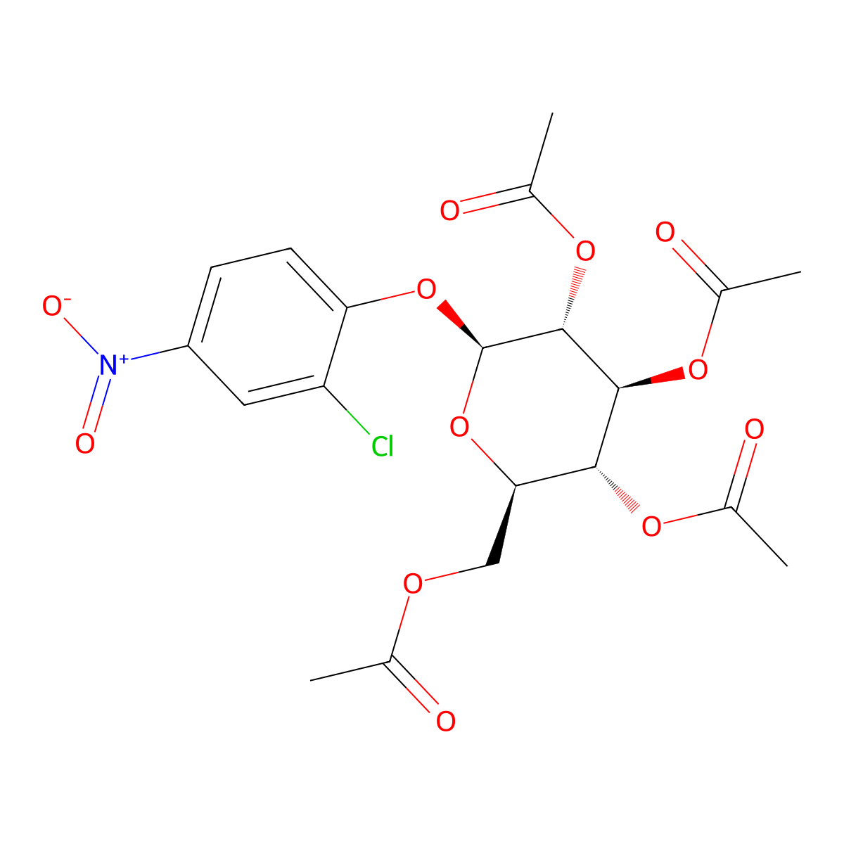 2-Chloro-4-nitrophenyl-2,3,4,6-tetra-O-acetyl-beta-D-glucopyranoside molecular structure, CAS 35023-71-3