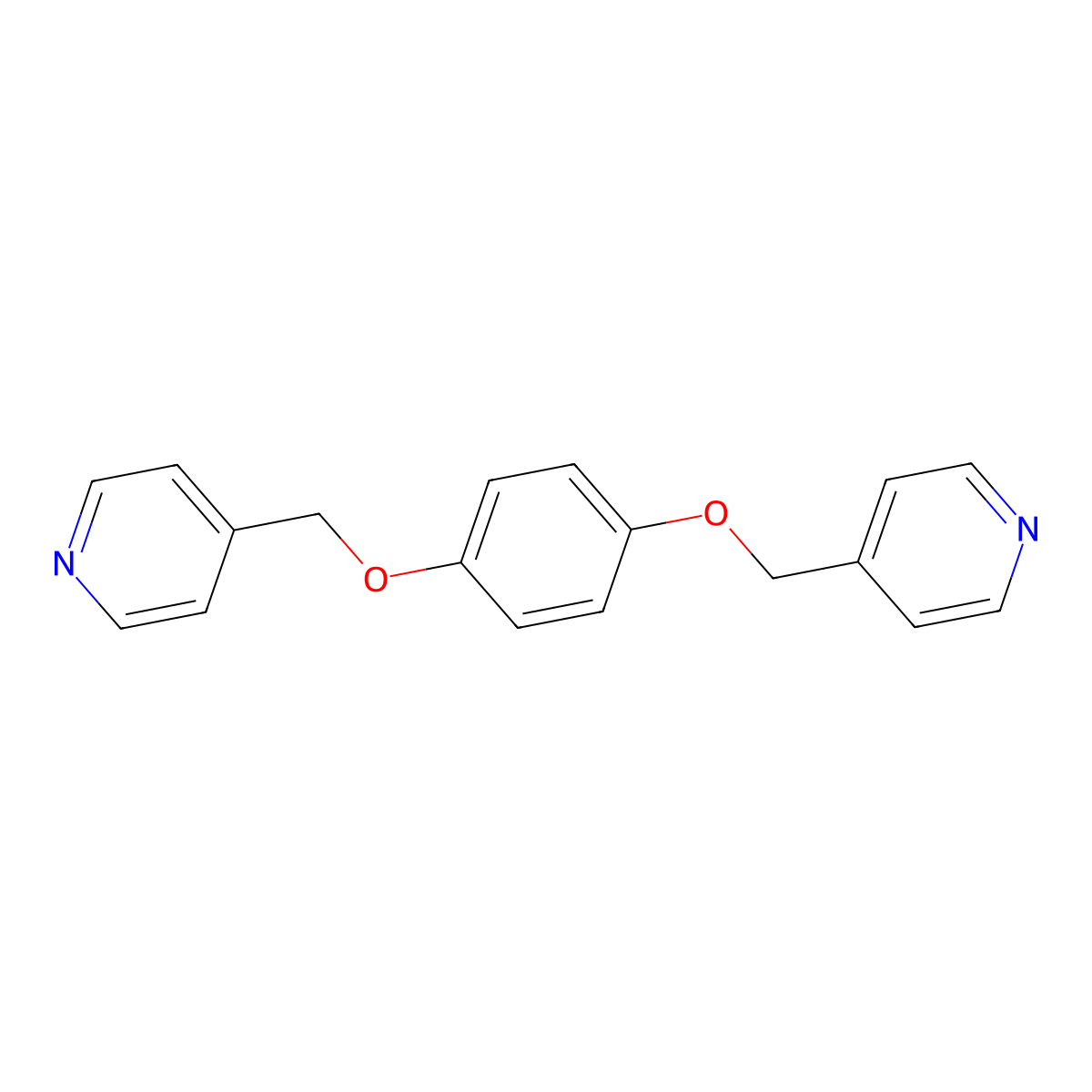 1,4-Bis(pyridin-4-ylmethoxy)benzene molecular structure, CAS 350251-62-6