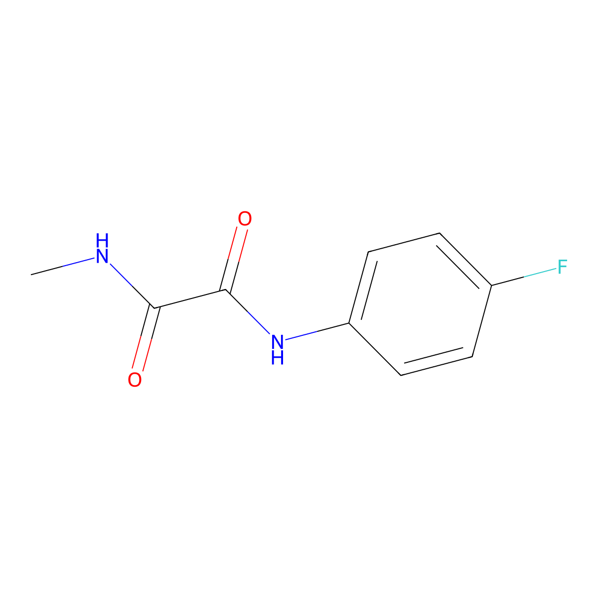 N-(4-fluorophenyl)-N'-methylethanediamide molecular structure, CAS 350257-21-5