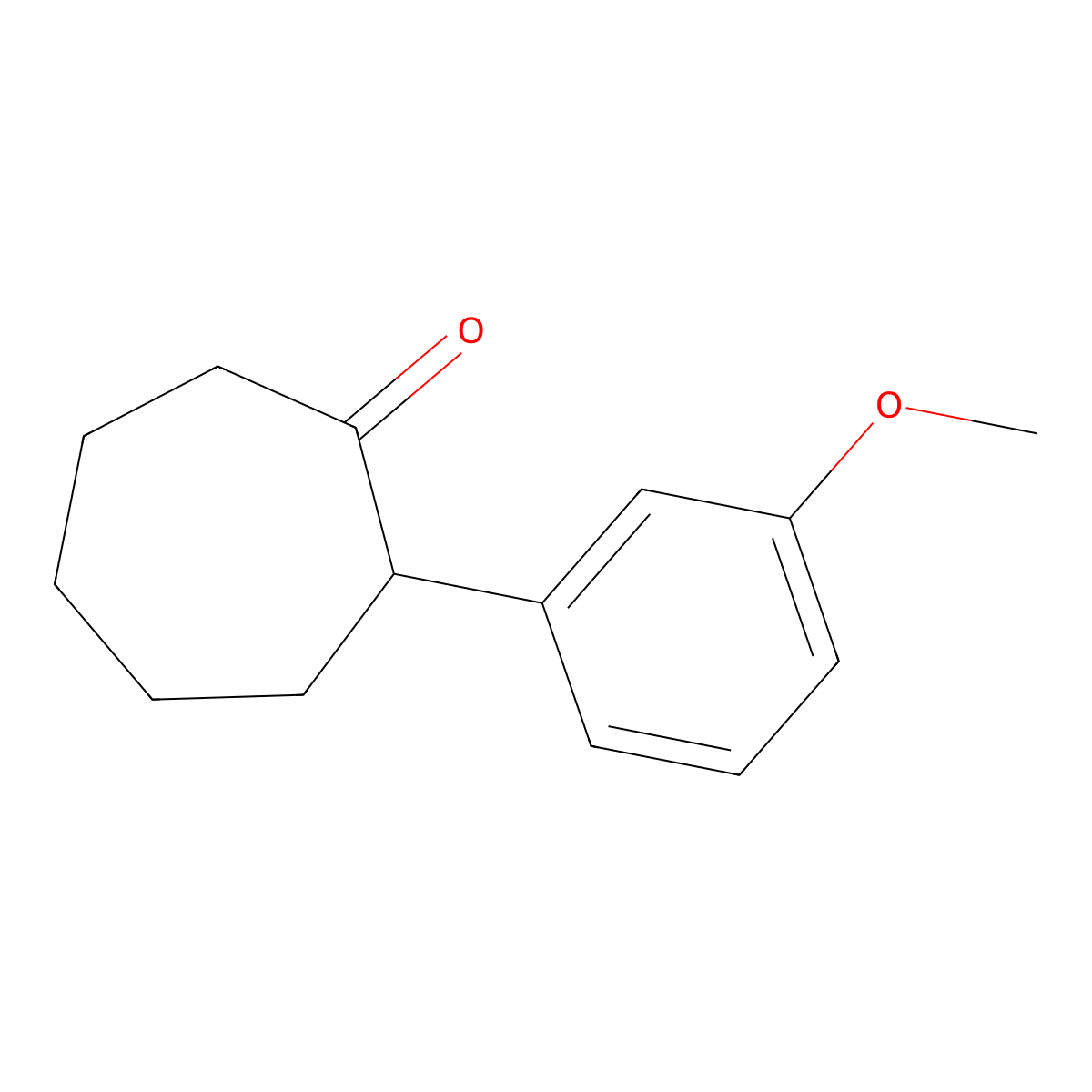 2-(3-Methoxyphenyl)cycloheptan-1-one molecular structure, CAS 35027-80-6