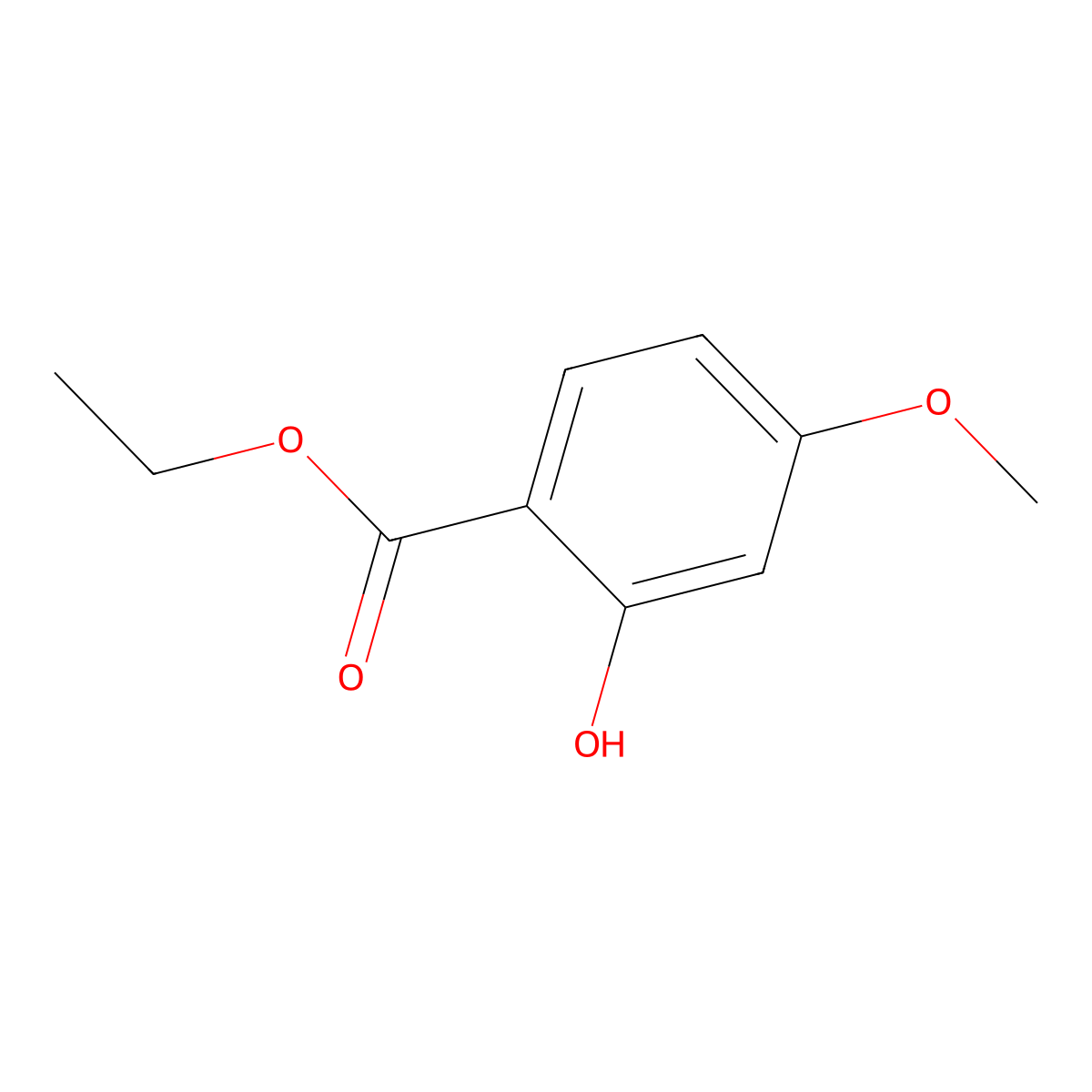 Ethyl 2-hydroxy-4-methoxybenzoate molecular structure, CAS 35031-00-6