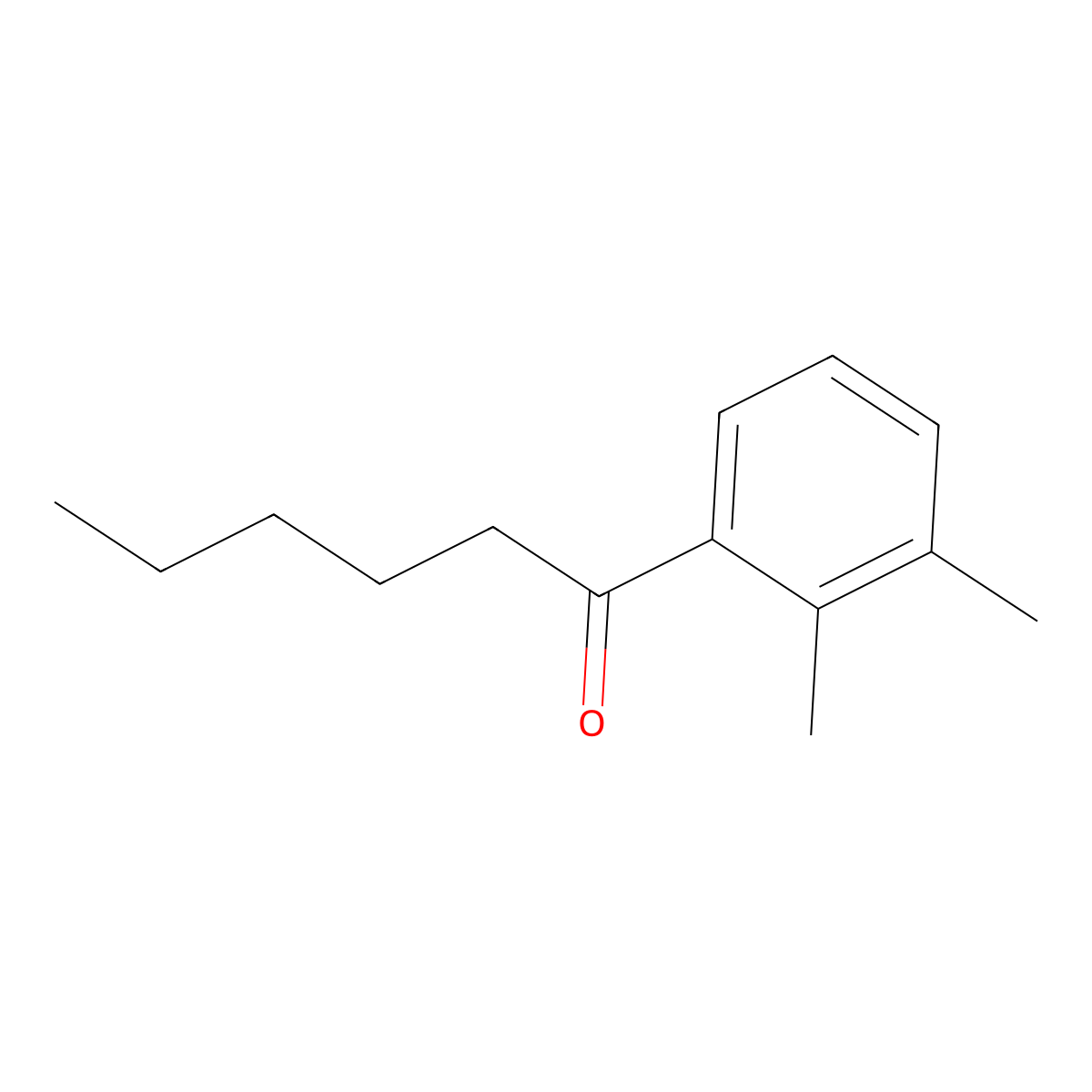 1-(2,3-Dimethylphenyl)hexan-1-one molecular structure, CAS 35031-51-7