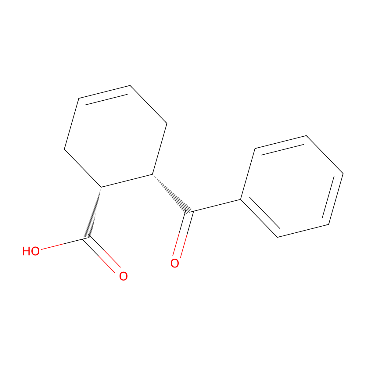 (1R,6S)-6-benzoylcyclohex-3-ene-1-carboxylic acid molecular structure, CAS 35033-78-4