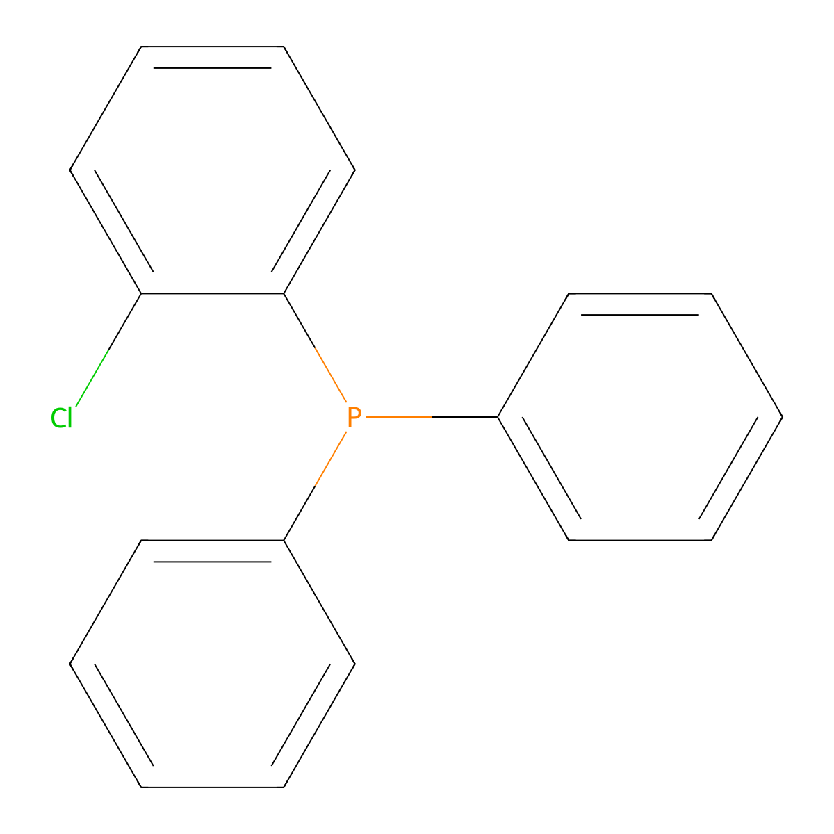 (2-Chlorophenyl)diphenylphosphine molecular structure, CAS 35035-62-2