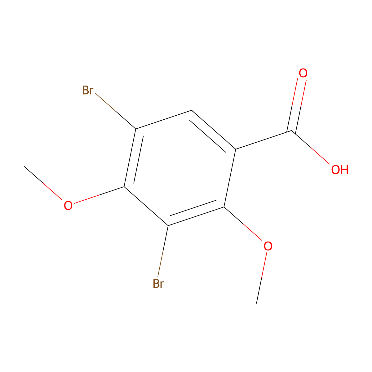 3,5-Dibromo-2,4-dimethoxybenzoic acid molecular structure, CAS 35036-55-6