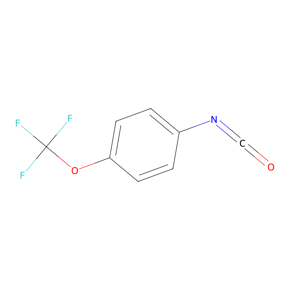 p-(Trifluoromethoxy)phenyl isocyanate molecular structure, CAS 35037-73-1