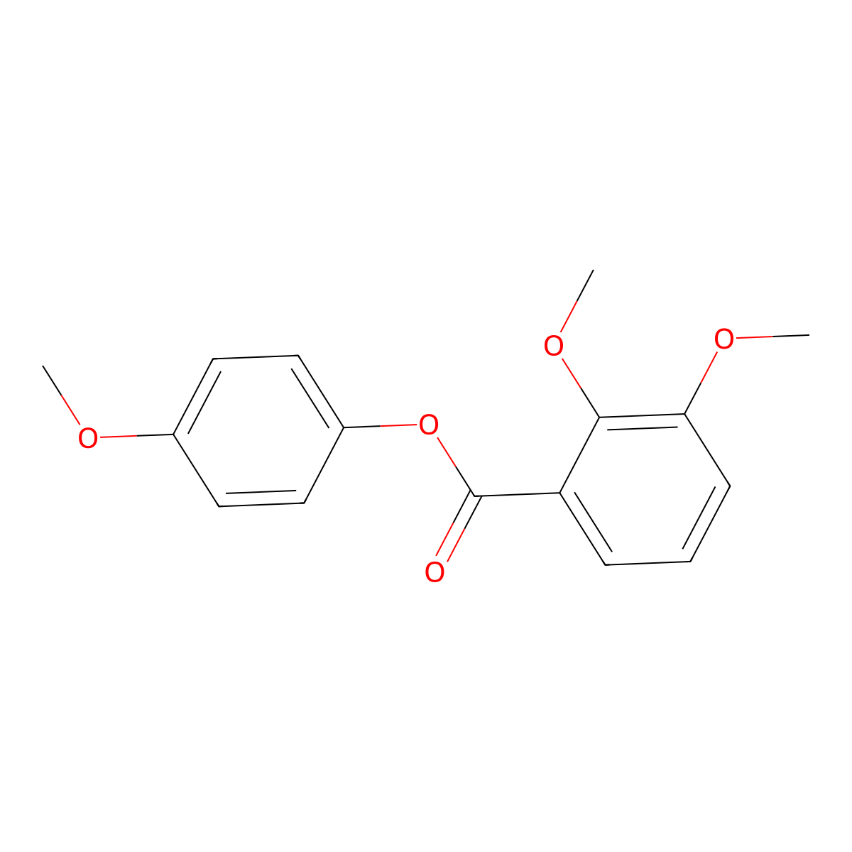 4-Methoxyphenyl 2,3-dimethoxybenzoate molecular structure, CAS 35040-35-8