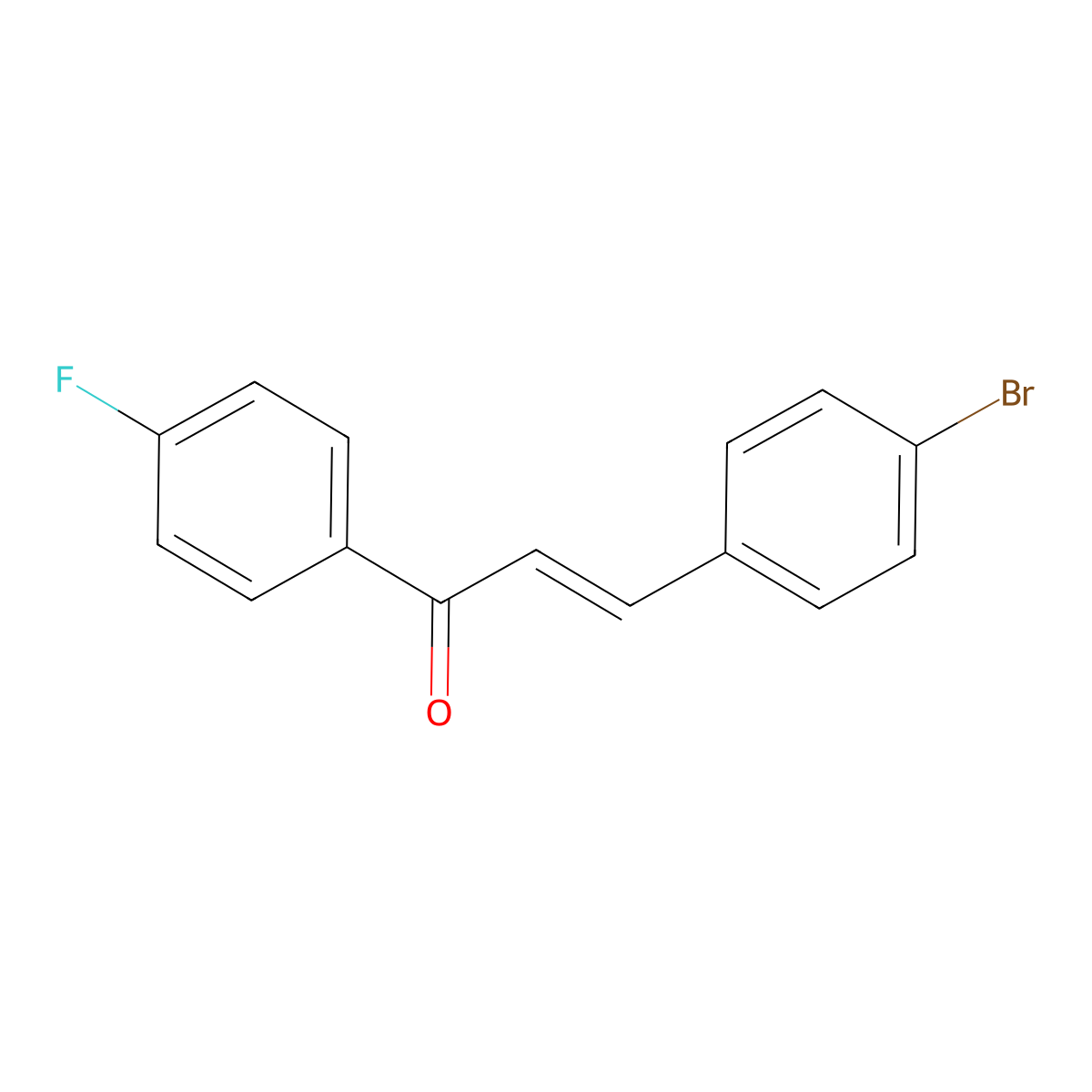 4-Bromo-4'-fluorochalcone molecular structure, CAS 350474-66-7