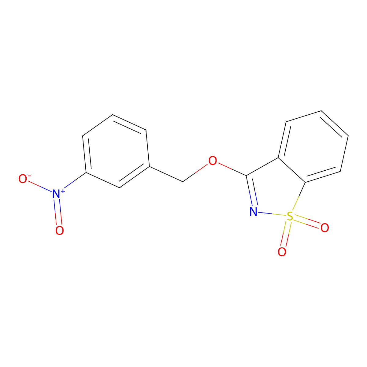 3-(3-Nitro-benzyloxy)-benzo[d]isothiazole 1,1-dioxide molecular structure, CAS 350475-96-6