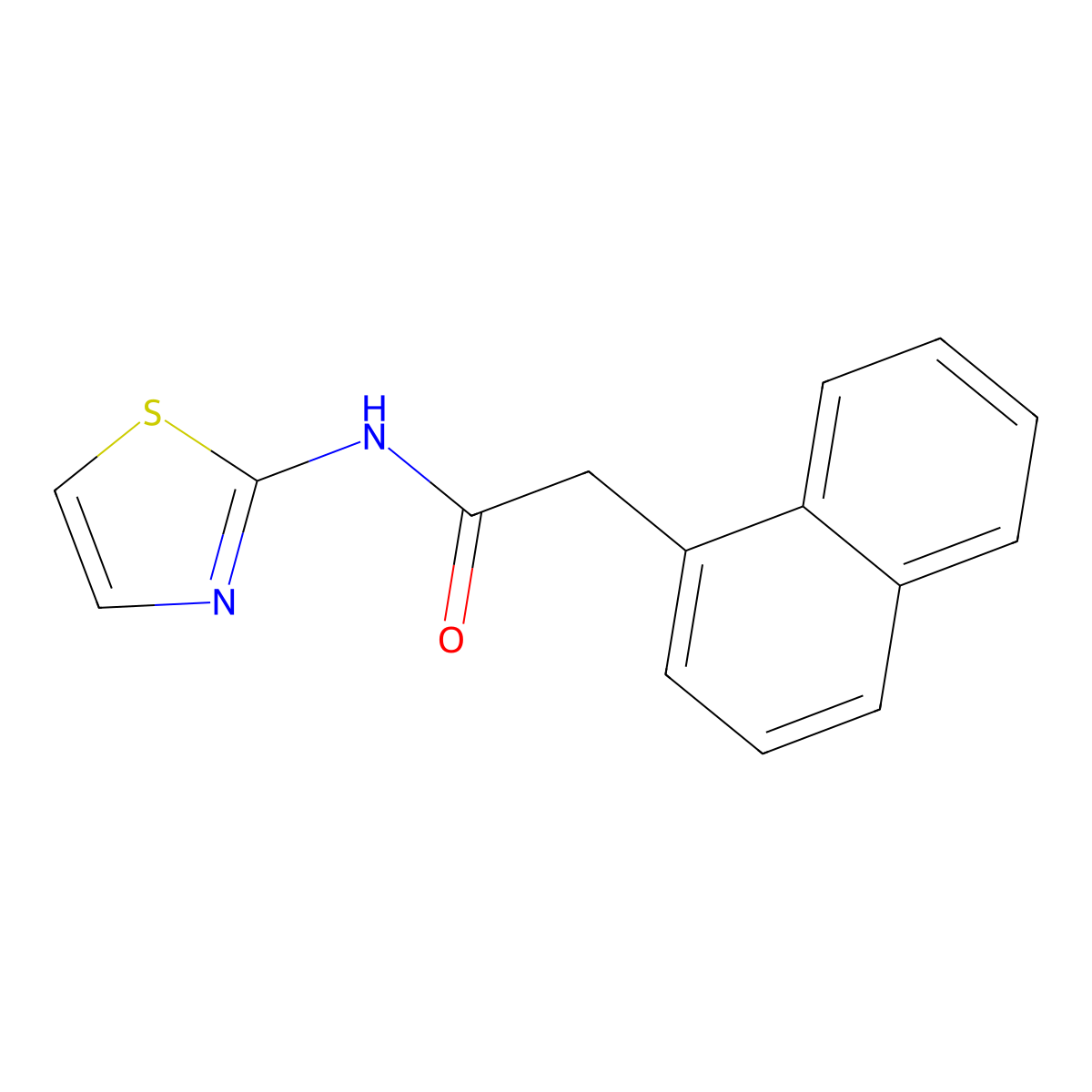 2-naphthalen-1-yl-N-(1,3-thiazol-2-yl)acetamide molecular structure, CAS 350478-36-3
