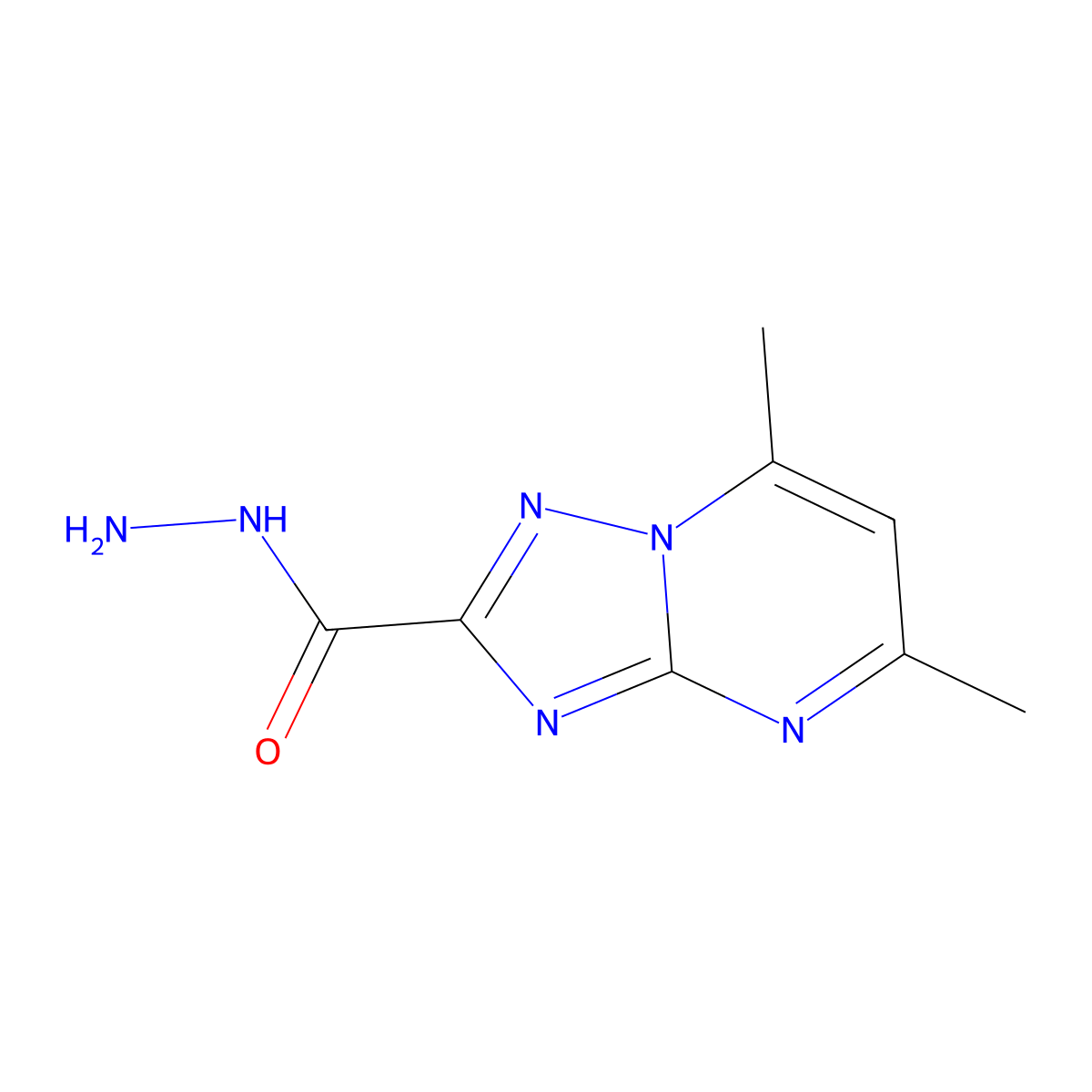 5,7-Dimethyl[1,2,4]triazolo[1,5-a]pyrimidine-2-carbohydrazide molecular structure, CAS 350478-67-0
