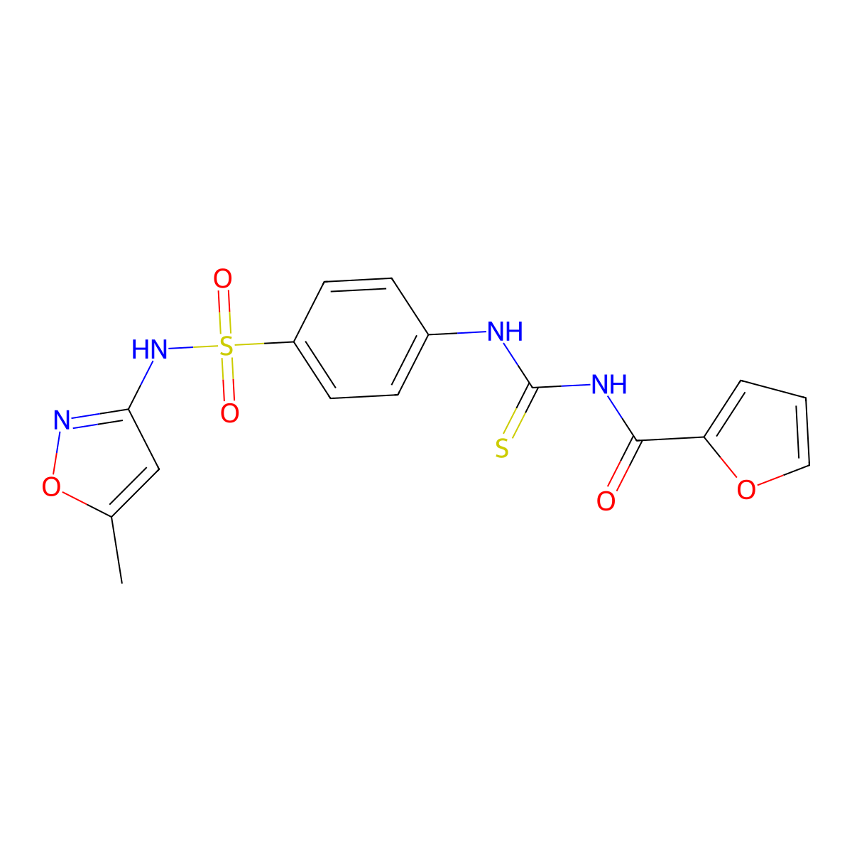 4-{[(2-furoylamino)carbothioyl]amino}-N-(5-methyl-3-isoxazolyl)benzenesulfonamide molecular structure, CAS 350479-44-6