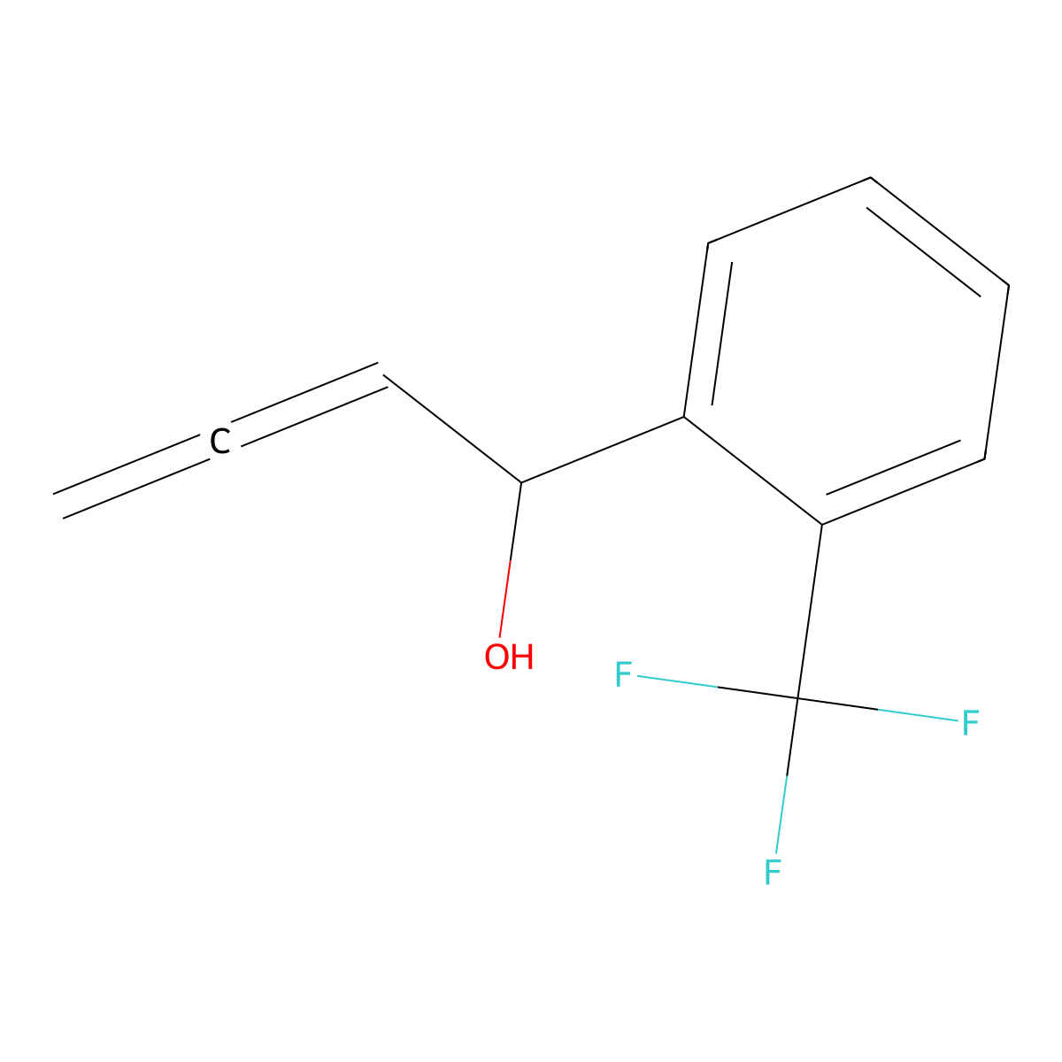 alpha-1,2-Propadien-1-YL-2-(trifluoromethyl)benzenemethanol molecular structure, CAS 350485-05-1