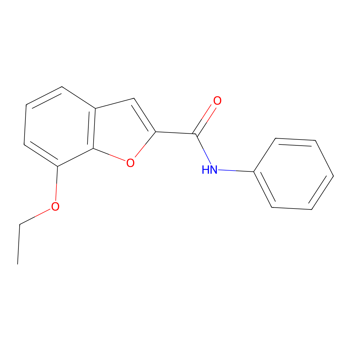 7-ethoxy-N-phenylbenzofuran-2-carboxamide molecular structure, CAS 350488-70-9