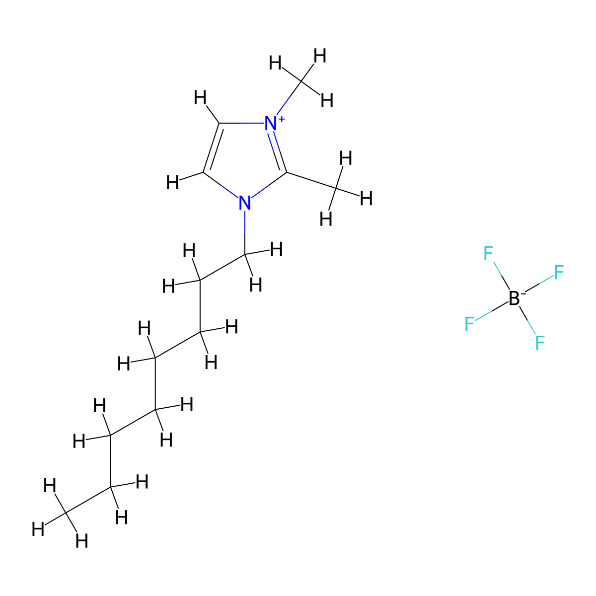 1,2-Dimethyl-3-octylimidazolium trifluoromethanesulfonate molecular structure, CAS 350493-10-6