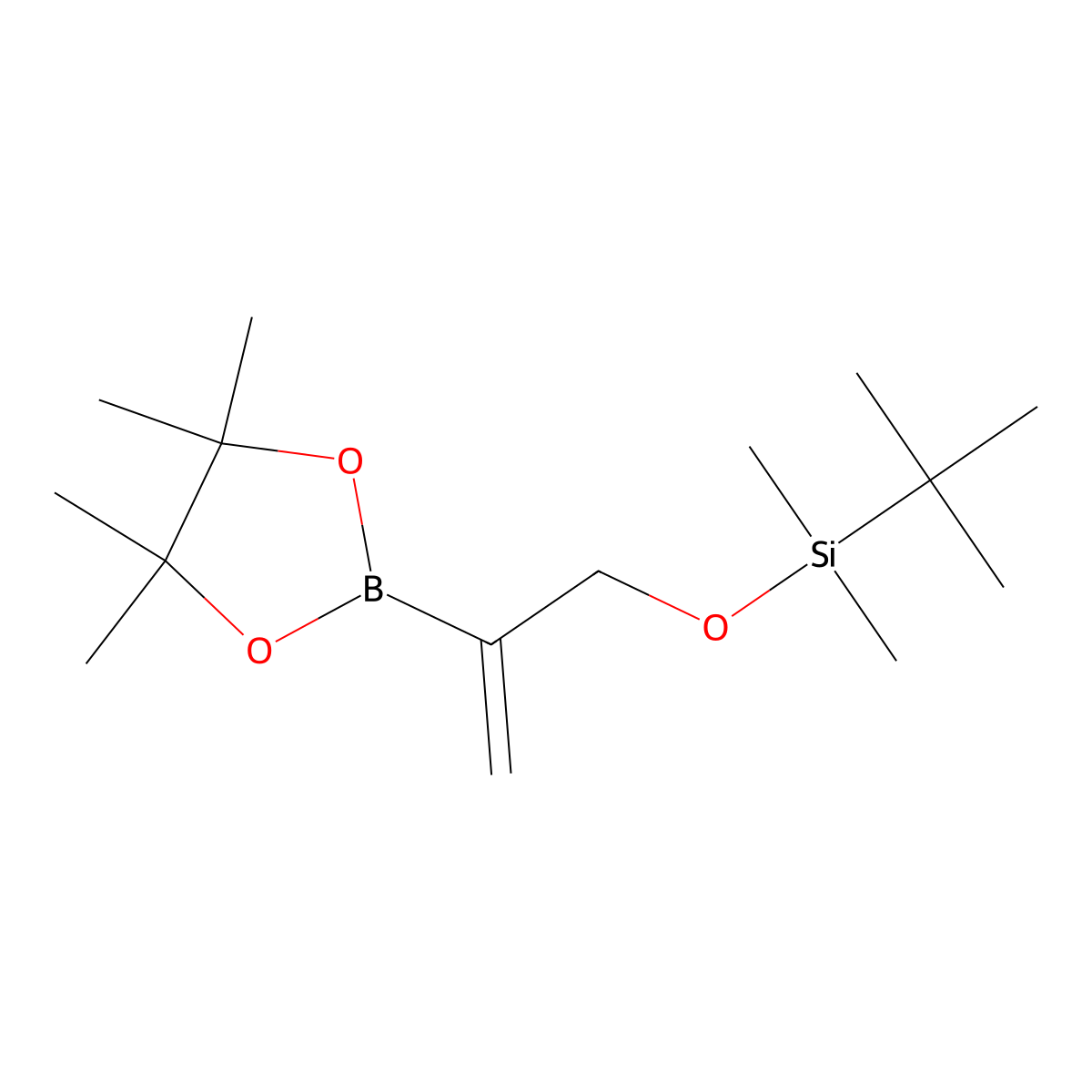 tert-Butyl(dimethyl){[2-(4,4,5,5-tetramethyl-1,3,2-dioxaborolan-2-yl)prop-2-en-1-yl]oxy}silane molecular structure, CAS 350498-98-5