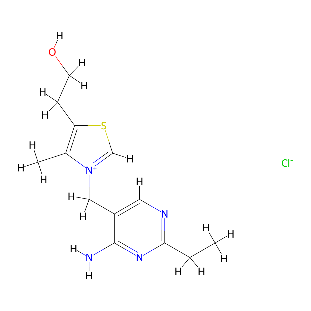 Ethyl Thiamine molecular structure, CAS 3505-34-8