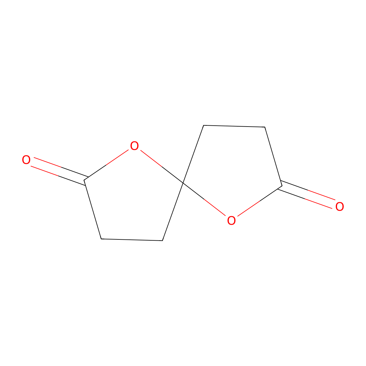1,6-Dioxaspiro[4.4]nonane-2,7-dione molecular structure, CAS 3505-67-7