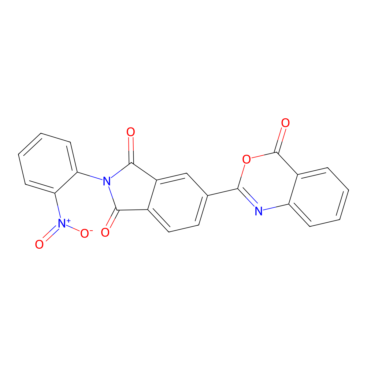 2-(2-nitrophenyl)-5-(4-oxo-4H-3,1-benzoxazin-2-yl)-1H-isoindole-1,3(2H)-dione molecular structure, CAS 350501-00-7