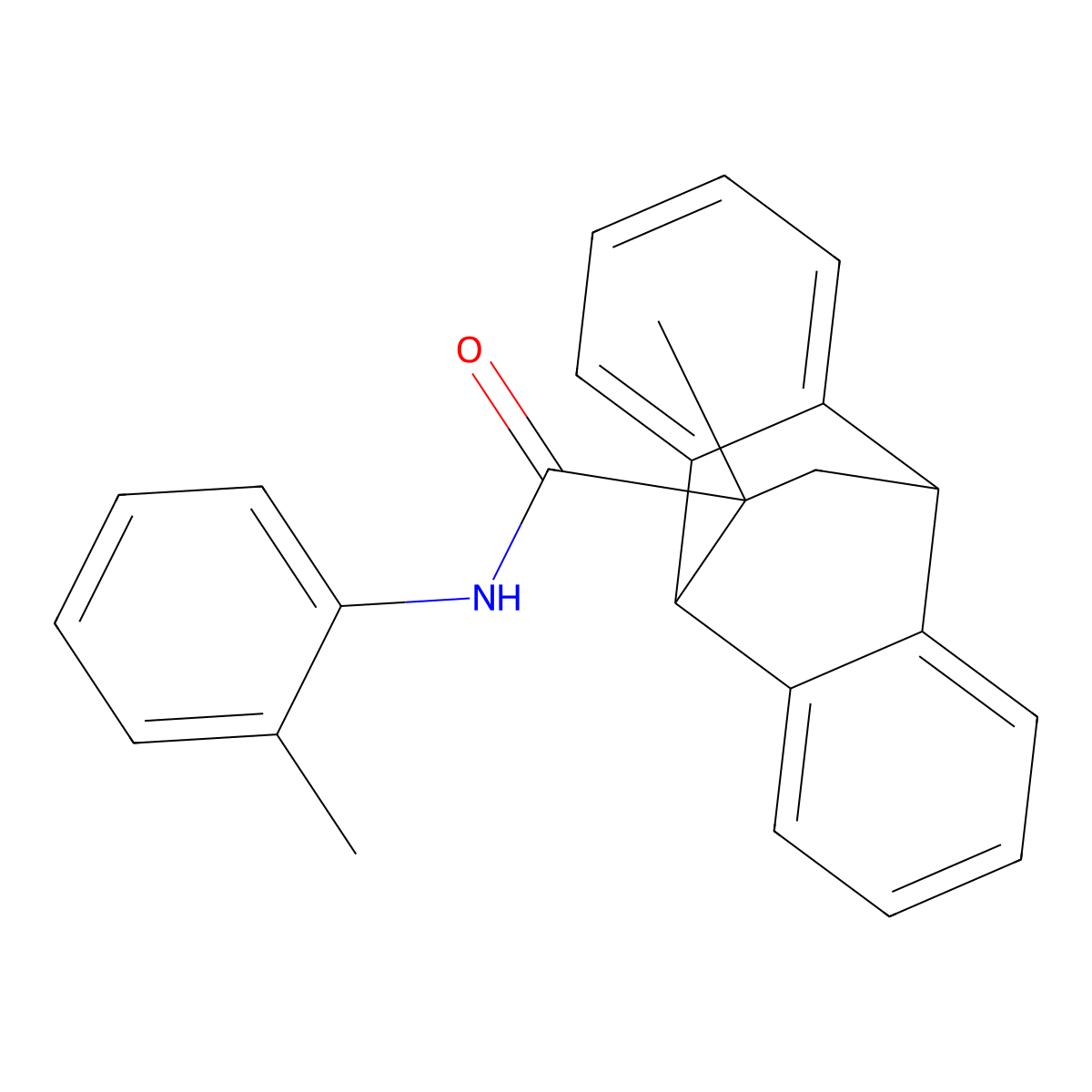 15-methyl-N-(2-methylphenyl)tetracyclo[6.6.2.0~2,7~.0~9,14~]hexadeca-2,4,6,9,11,13-hexaene-15-carboxamide molecular structure, CAS 350509-78-3