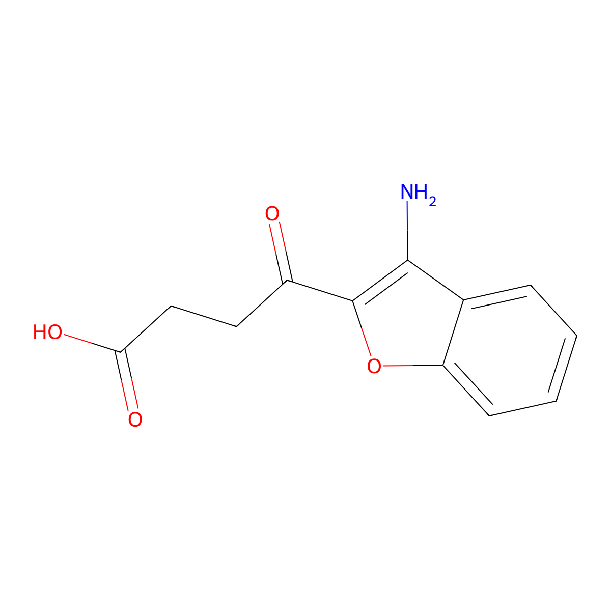 4-(3-Amino-benzofuran-2-yl)-4-oxo-butyric acid molecular structure, CAS 350511-87-4