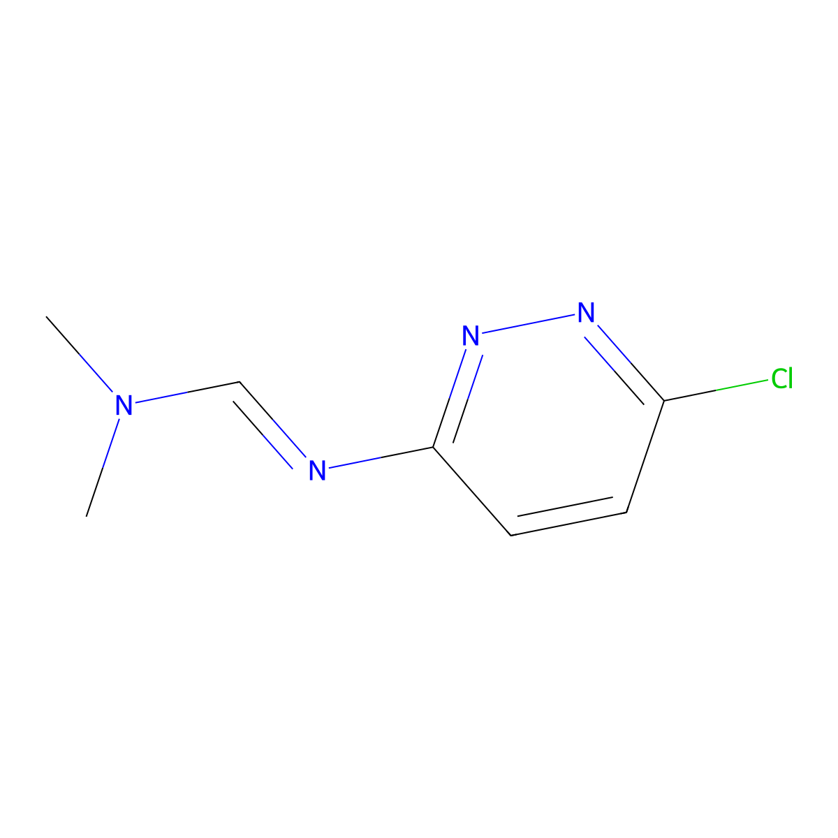 [2-(6-Chloro-3-pyridazinyl)-2-azavinyl]dimethylamine molecular structure, CAS 35053-55-5