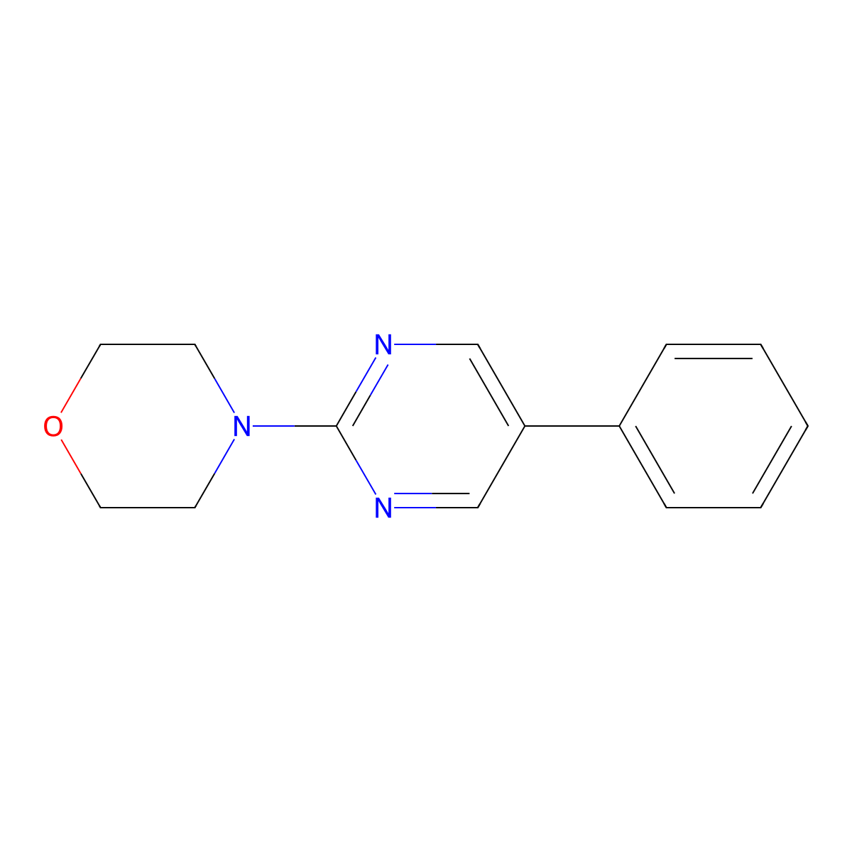 4-(5-Phenyl-2-pyrimidinyl)morpholine molecular structure, CAS 350581-71-4