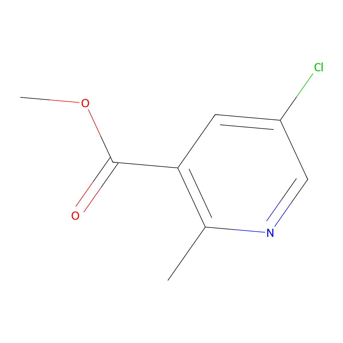 Methyl 5-chloro-2-methylnicotinate molecular structure, CAS 350597-49-8